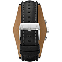 Thumbnail for Fossil Trend Chronograph Black Dial Black Leather Mens Watch CH2586