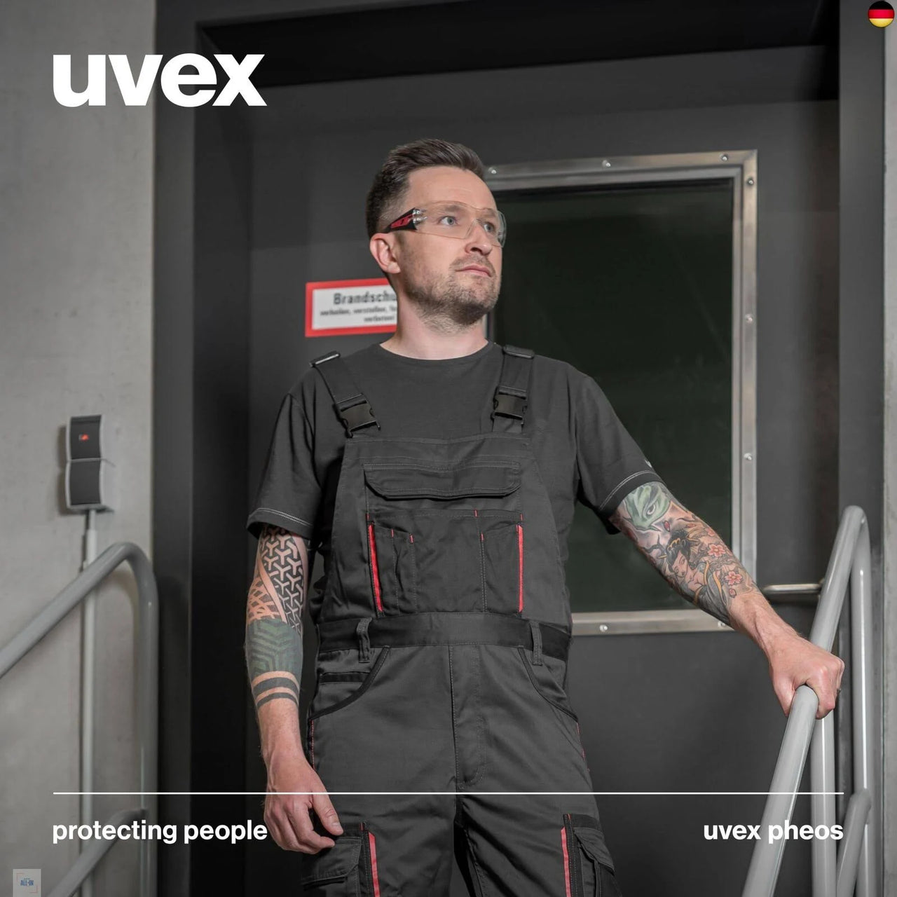Uvex Pheos - Safety Glasses - Temple Glasses Supravision Excellence Technology ...