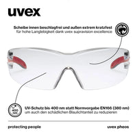 Thumbnail for Uvex Pheos - Safety Glasses - Temple Glasses Supravision Excellence Technology ...