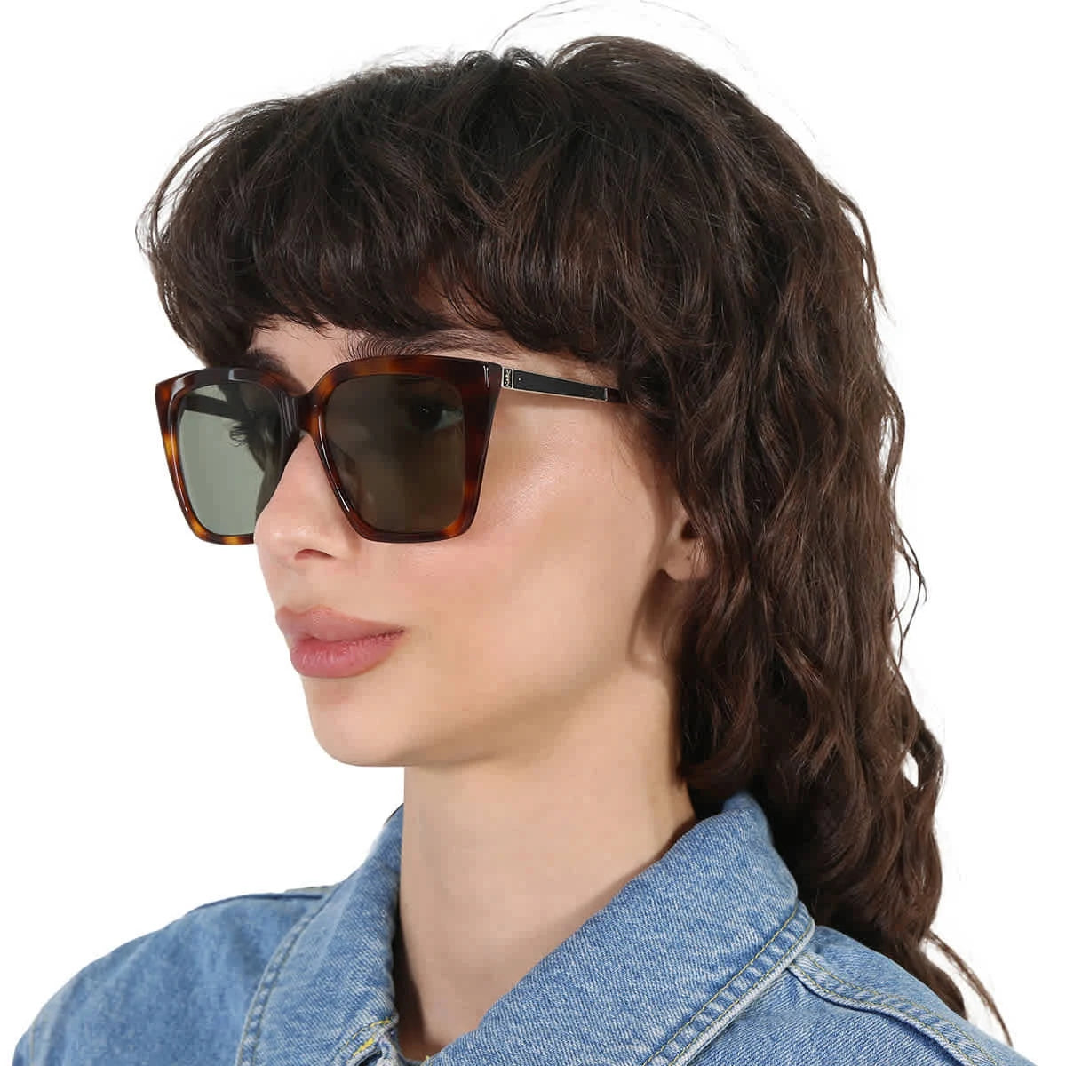 Saint Laurent SL M100 003 Havana Green Sunglasses