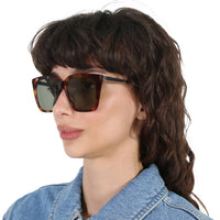 Thumbnail for Saint Laurent SL M100 003 Havana Green Sunglasses