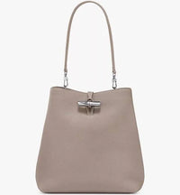 Thumbnail for Longchamp Le Roseau M Grained Leather Shoulder Bag