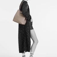 Thumbnail for Longchamp Le Roseau M Grained Leather Shoulder Bag