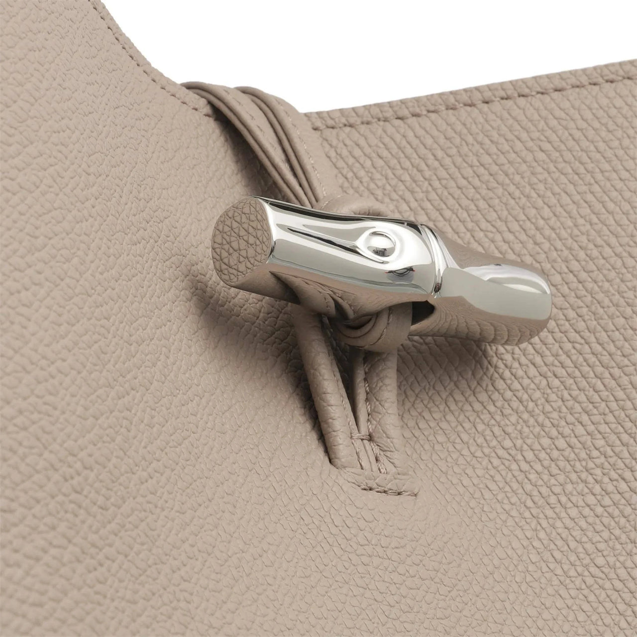Longchamp Le Roseau M Grained Leather Shoulder Bag