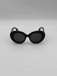 Thumbnail for brand new burberry be4370u margot 300187 black/dark grey women sunglasses