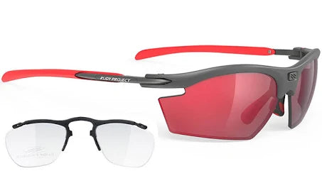 Rudy Project Rydon Optical Insert Prescription Sunglasses - Graphite Red ...