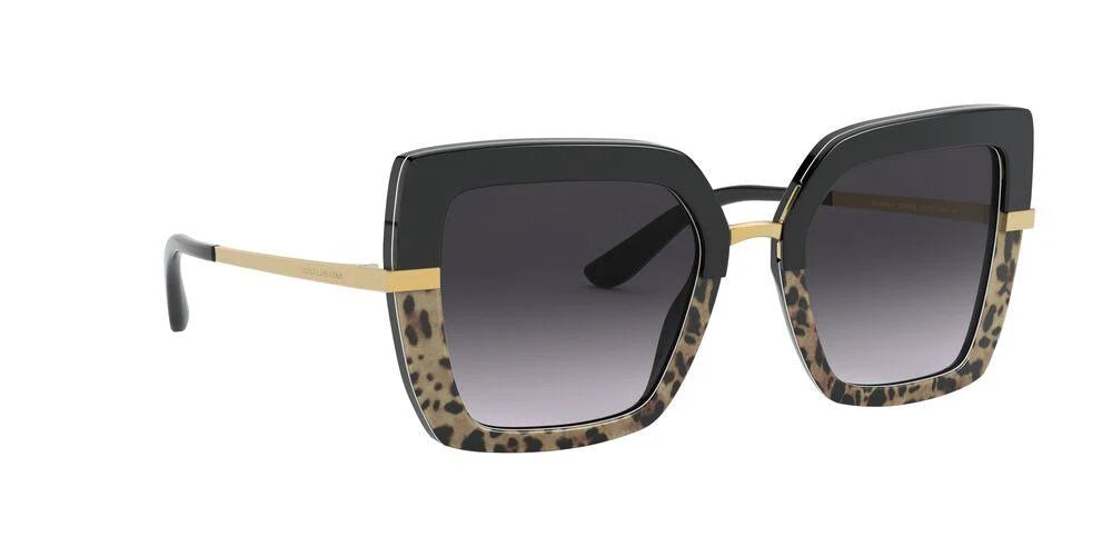 Dolce & Gabbana Half Print Sunglasses - Black
