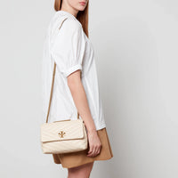 Thumbnail for Tory Burch Women's Small Kira Chevron Convertible Shoulder Bag in New Cream, One Size