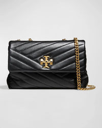 Thumbnail for Tory Burch Women's Small Kira Chevron Convertible Shoulder Bag in New Cream, One Size
