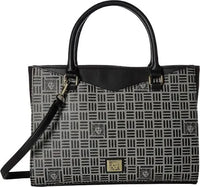 Thumbnail for Anne Klein Lion Logo V-Satchel Handbags Natural Black : One Size