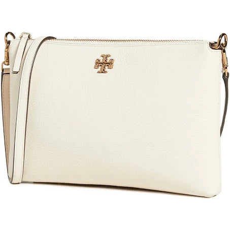Tory Burch Kira Pebbled Wallet Crossbody - New Cream