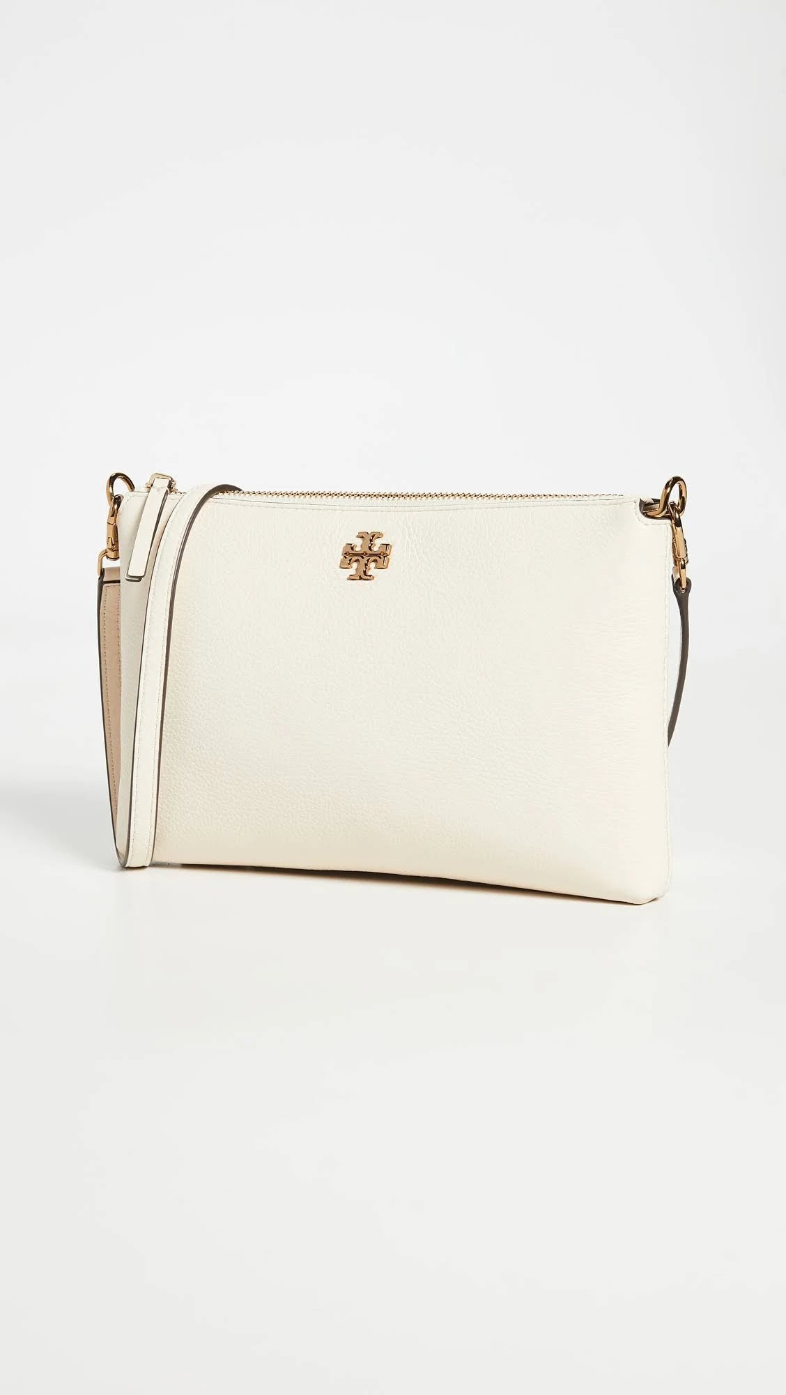 Tory Burch Kira Pebbled Wallet Crossbody - New Cream