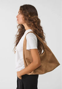 Thumbnail for Stradivarius Faux Suede Shoulder Bag Beige OS Female