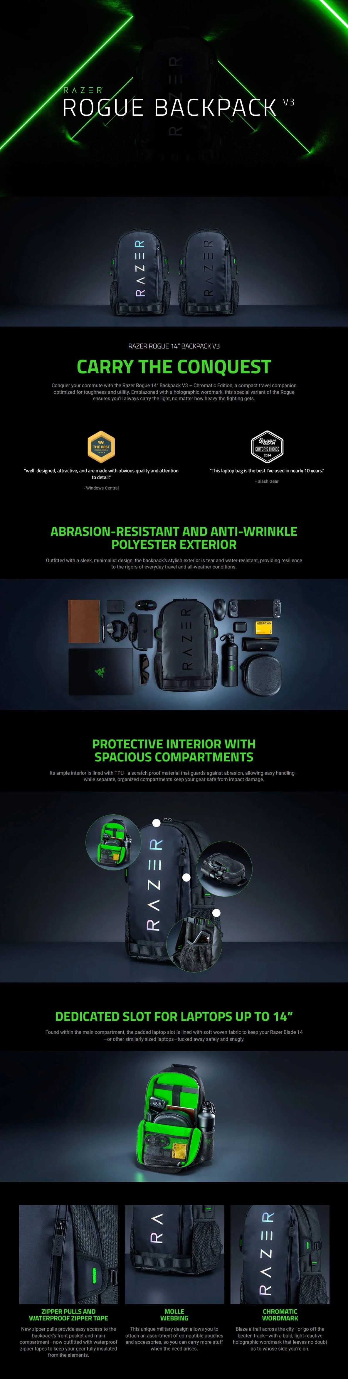 Razer Rogue 13.3 Backpack V3 Chromatic