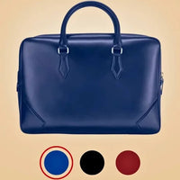 Thumbnail for Montblanc Meisterstück Blue Leather Laptop Briefcase Bag and Document Case