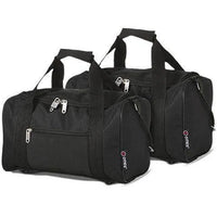 Thumbnail for 5 Cities (40x20x25cm) Hand Luggage Holdall Flight Bag (x2 Set) - Black