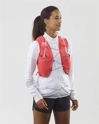 Thumbnail for Salomon Women's ADV Skin 8 Set Trail Running Vest (Red)