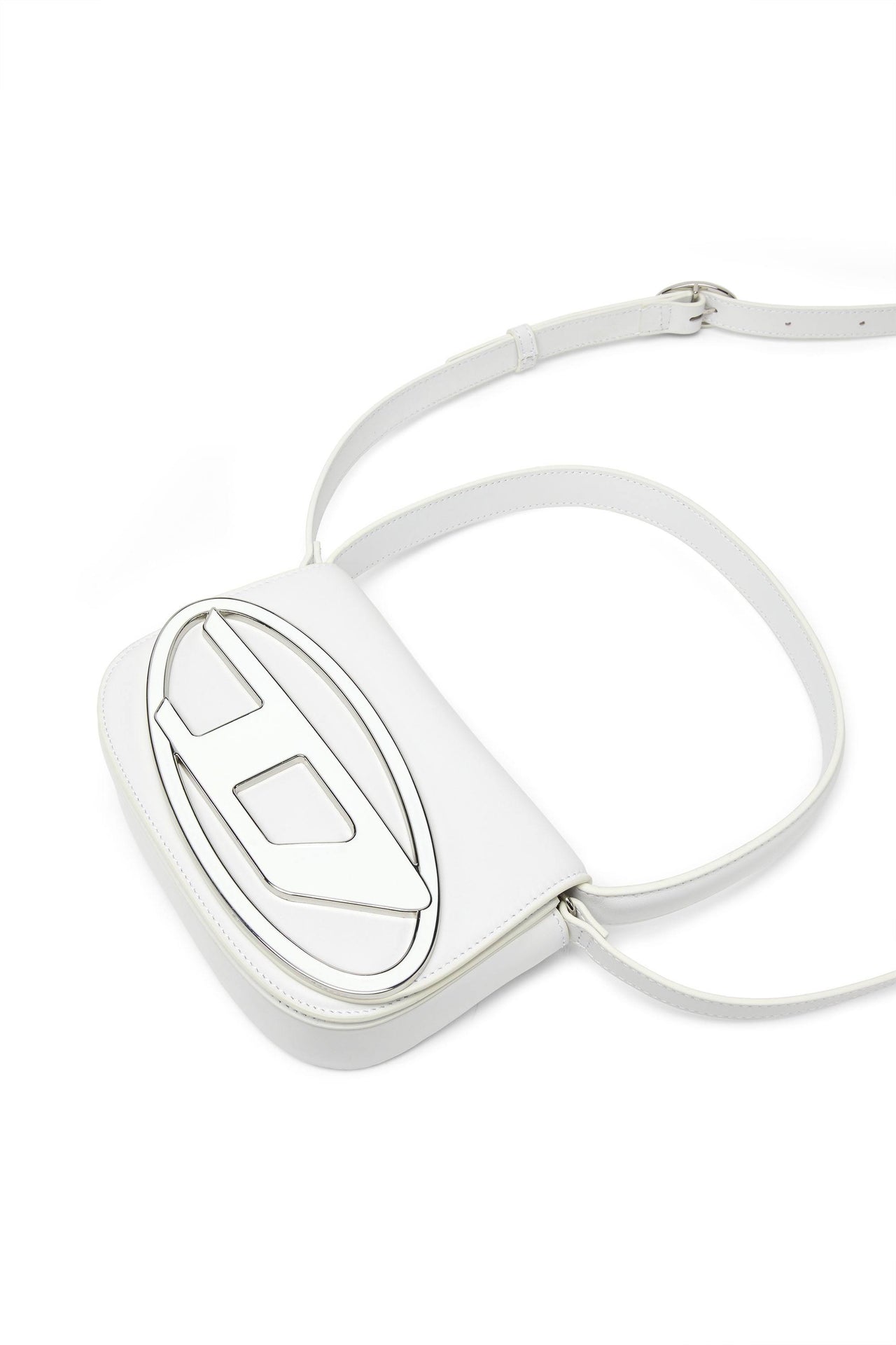 Diesel 1DR Leather Shoulder Bag White