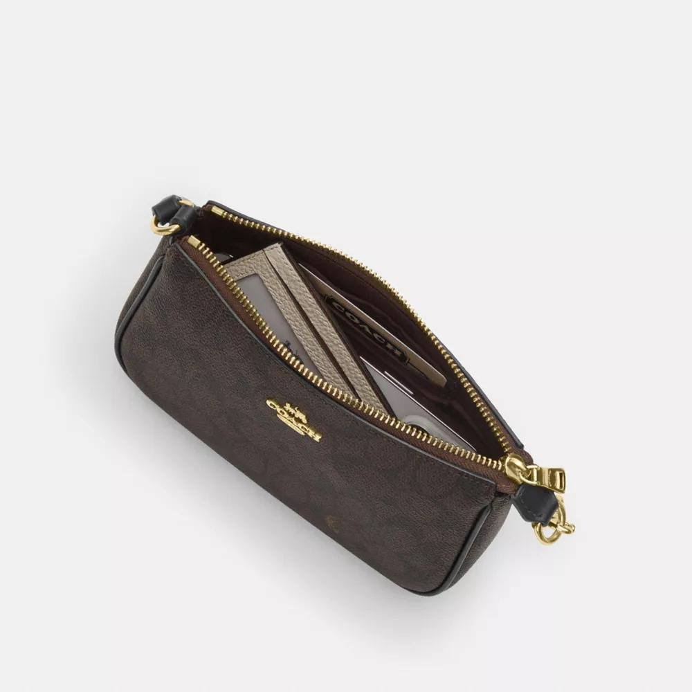 Coach Nolita 19 in Signature Canvas - Elegant Gold/Tan/Brown Purse