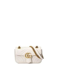 Thumbnail for Gucci Women's Mini Gg Marmont Matelasse Shoulder Bag - Mystic White