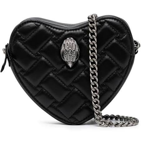 Kurt Geiger London Kensington Heart-Shaped Crossbody Bag - Black