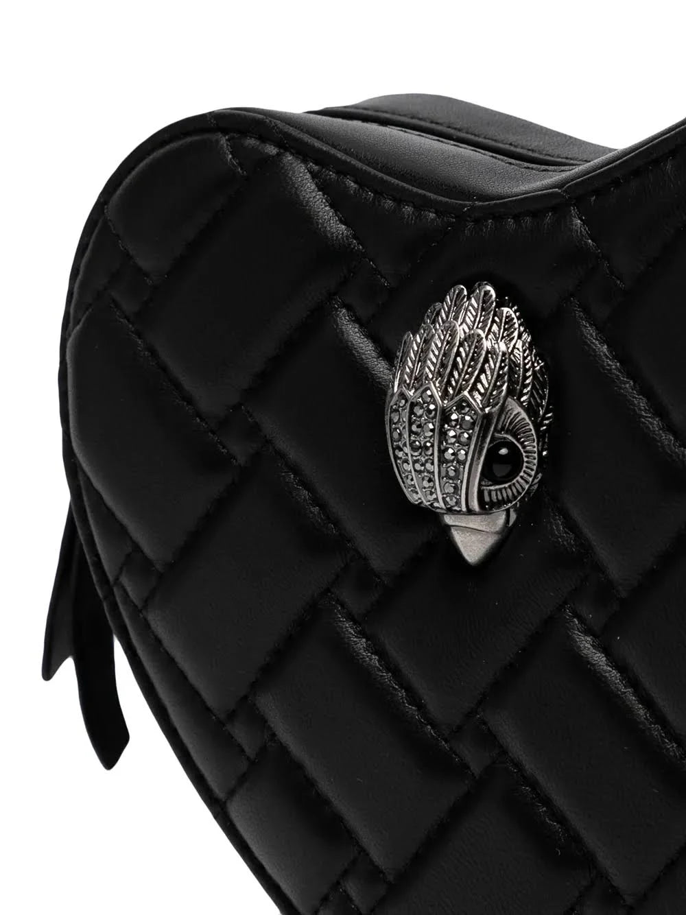 Kurt Geiger London Kensington Heart-Shaped Crossbody Bag - Black