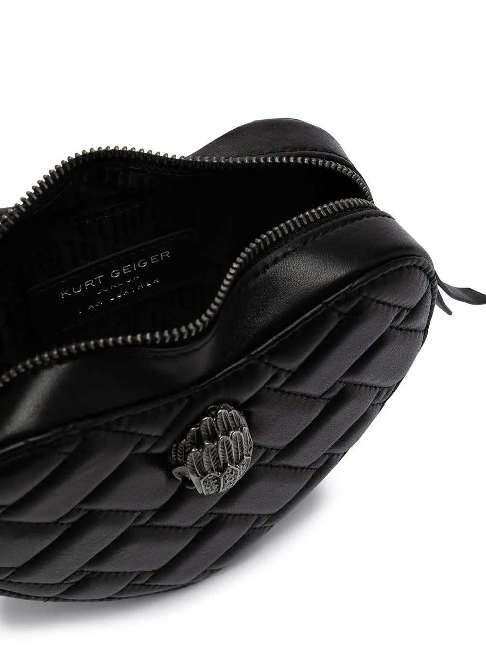 Kurt Geiger London Kensington Heart-Shaped Crossbody Bag - Black