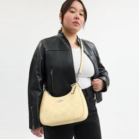 Thumbnail for Coach Teri Hobo Bag in Gold/Walnut/Black Signature Canvas For Women