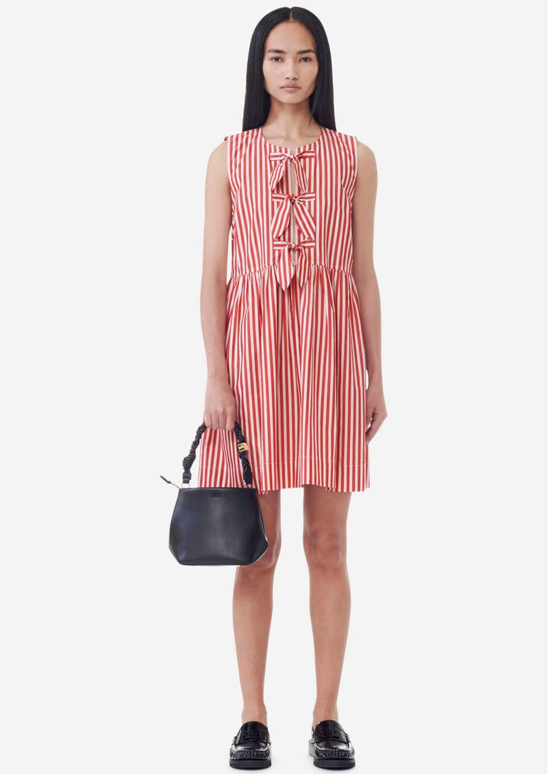 GANNI Bou Bucket Leather Bag - Black