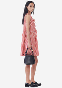 Thumbnail for GANNI Bou Bucket Leather Bag - Black