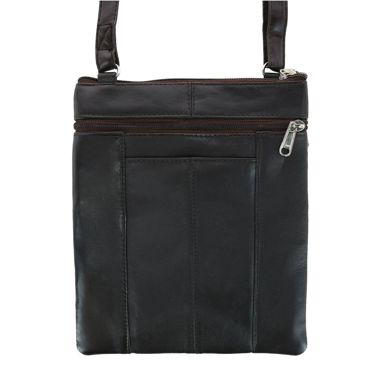 London Stitch Leather Phone Pocket Crossbody Handbag (women) Brown One Size
