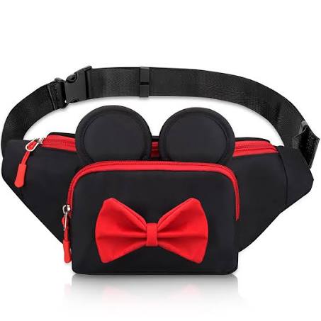 Disney Minnie Mouse Fanny Pack - Cute Belt Bag for Women & Girls, Black, L