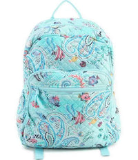 Thumbnail for Vera Bradley Campus Backpack in Paisley Wave Green