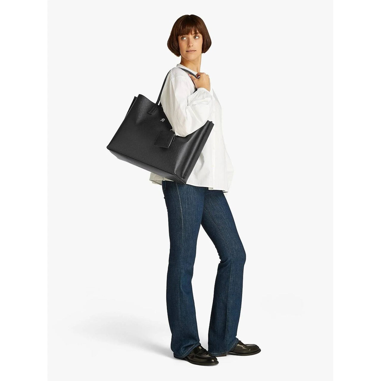 Tommy Hilfiger - TH Monogram Tote Bag - Women - Black - One Size