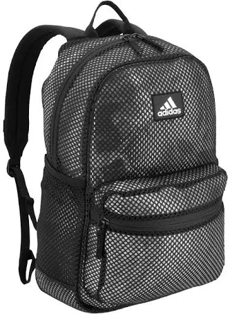 adidas Unisex Hermosa II Mesh Backpack Black/White One Size