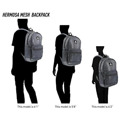 adidas Unisex Hermosa II Mesh Backpack Black/White One Size