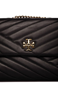 Thumbnail for Tory Burch Kira Chevron Small Convertible Shoulder Bag Black