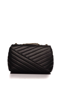 Thumbnail for Tory Burch Kira Chevron Small Convertible Shoulder Bag Black