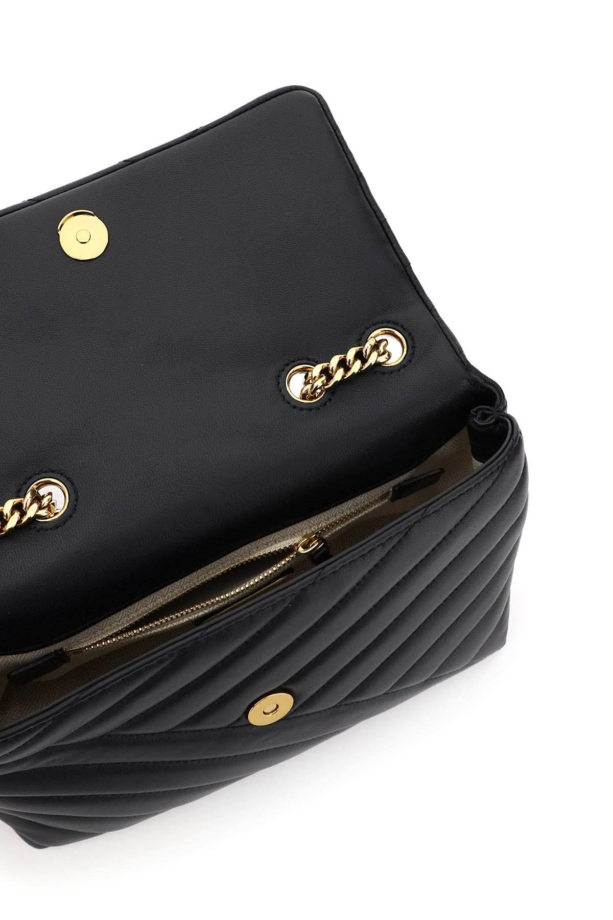 Tory Burch Kira Chevron Small Convertible Shoulder Bag Black