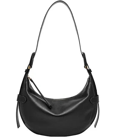 Fossil Women's Harwell Leather Hobo Bag - Black