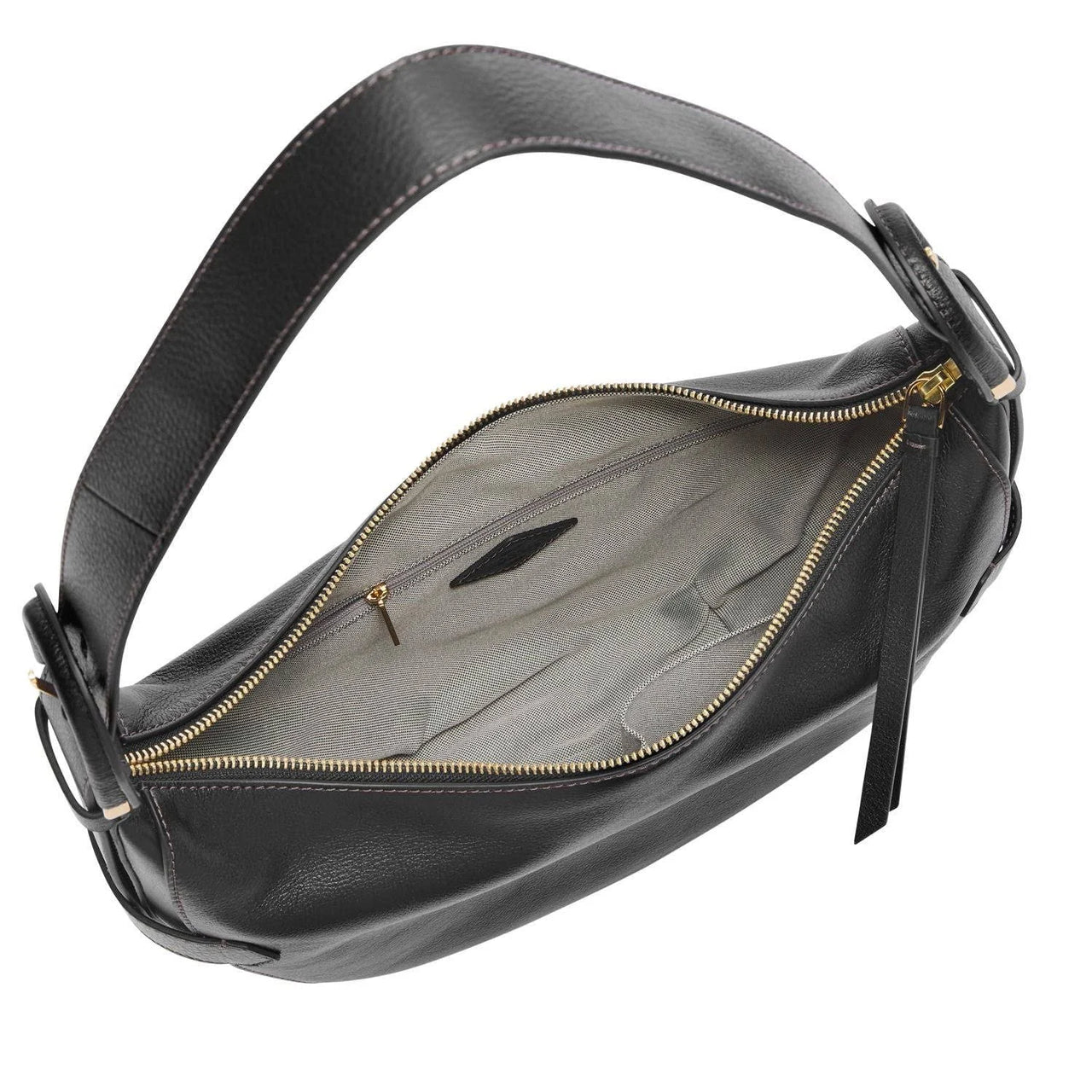 Fossil Women's Harwell Leather Hobo Bag - Black