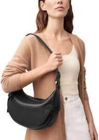 Thumbnail for Fossil Women's Harwell Leather Hobo Bag - Black
