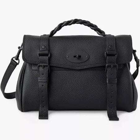 Mulberry Black-Black Alexa Leather Satchel Bag