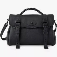 Thumbnail for Mulberry Black-Black Alexa Leather Satchel Bag