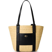 Thumbnail for Coach Small Straw Pocket Tote Bag