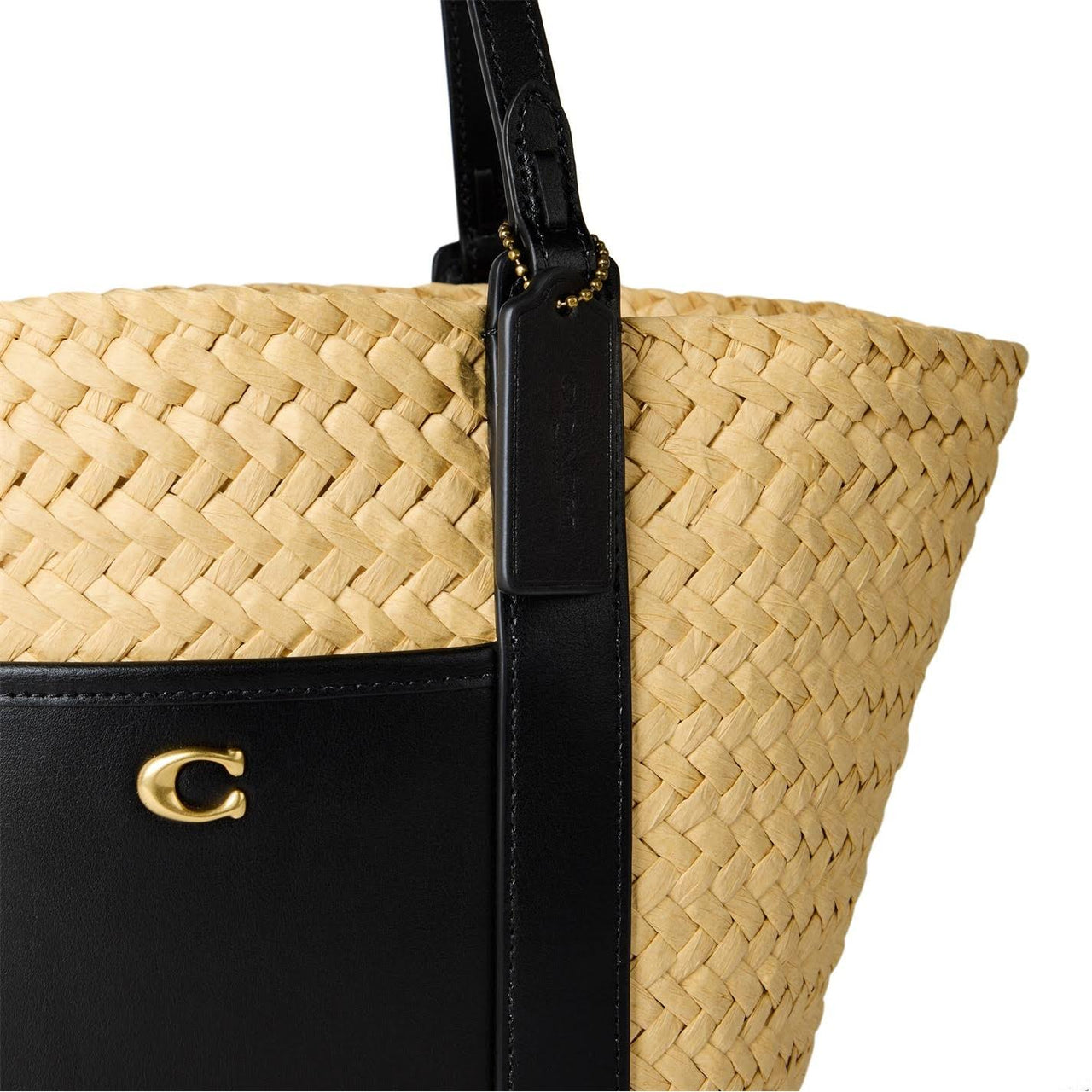 Coach Small Straw Pocket Tote Bag