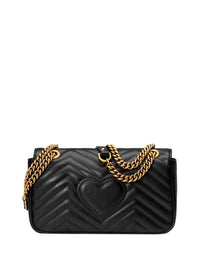 Thumbnail for Gucci, Black GG Marmont Small Matelassé Leather Shoulder Bag