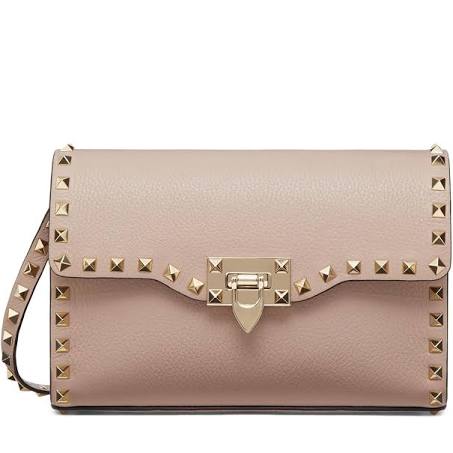Valentino Garavani Rockstud Alcove Shoulder Bag - Nude - One Size
