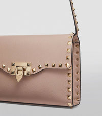 Thumbnail for Valentino Garavani Rockstud Alcove Shoulder Bag - Nude - One Size