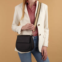Thumbnail for Ted Baker Darcell Branded Satchel Crossbody Bag - Black